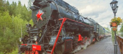 Тур в Рускеала на ретропоезде - лето